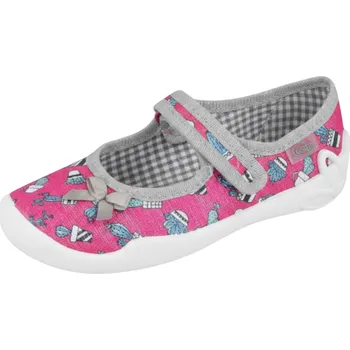 Dívčí baleríny BEFADO 114Y436 Dívčí balerínky, bačkory růžové