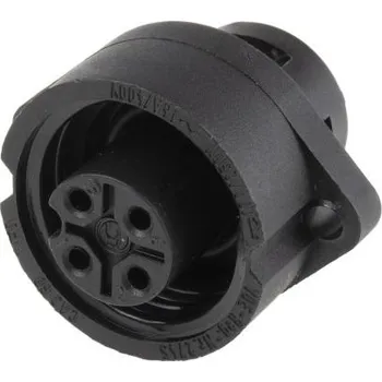 Elektrická zásuvka Hirschmann Kulatý konektor, Montáž příruby, počet kontaktů: 3 plus PE, Zásuvka, pohlaví kontaktu: samice, IP67