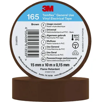 Izolační páska 3M Temflex(TM) 165 165BR1E izolační páska Temflex(TM) 165 hnědá (d x š) 10 m x 15 mm 1 ks