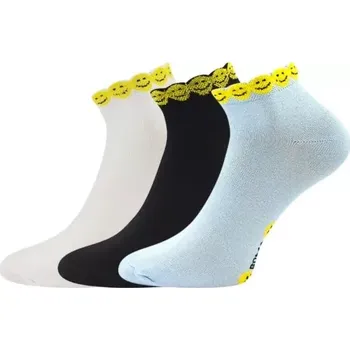 Dámské ponožky BOMA Ponožky dámské nízké PIKI 68 letní MIX SMILE (3&nbsp;páry) 35-38 118197