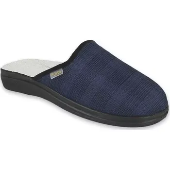 Pánské pantofle BEFADO 132M015 DrORTO pantofle pánské modré káro 48 132M015_48