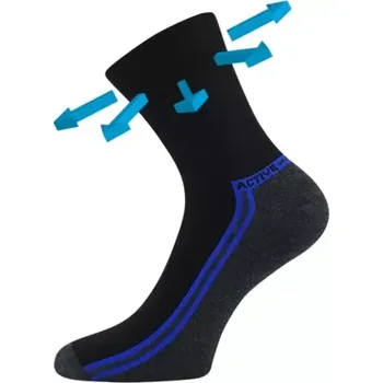 LONKA Ponožky medicine bavlněné ROGER 02 černé (3&nbsp;páry) 43-46 121016