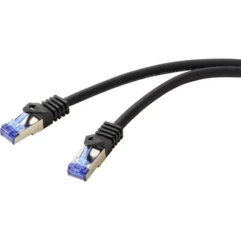 Datový kabel Renkforce RF-6830464 RJ45 síťové kabely, propojovací kabely CAT 6A S/FTP 5.00 m černá 1 ks