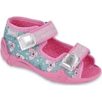 Dívčí bačkory BEFADO 242P107 dívčí sandálky růžové pejsci 20 242P107_20