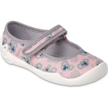 Dívčí bačkory BEFADO 114X513 dívčí balerínky růžové panda 27 114X513_27