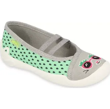 Dívčí bačkory BEFADO 116Y304 dívčí balerínky 2G zelené 32 116Y304_32