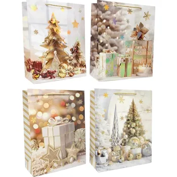 Dárková taška Dárková taška „Vánoční stromky, vánoční dárky“ 26x32cm