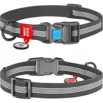 Obojek pro psa Voděodolný obojek pro psa s reflexními prvky a sponou Fastex vel. M