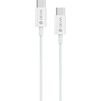 Datový kabel Kabel Devia USB typ C - USB typ C 1 m bílý