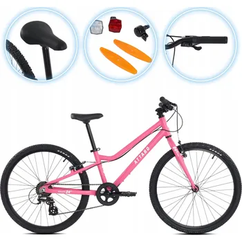 Dětské kolo Kolo Attabo KNACK 24" rám 24 palců růžový