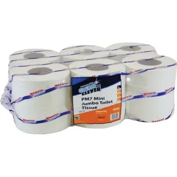 Toaletní papíry Role toaletního papíru, Bílá 12 ks 405 archů 2 vrstvy vrstva RS PRO Mini Jumbo