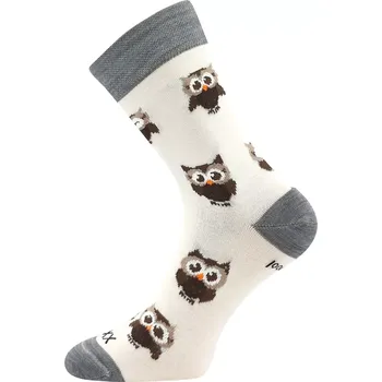Dámské ponožky VOXX Ponožky dámské slabé z merino BUBO s ionty stříbra BÍLÉ 39-42 120428