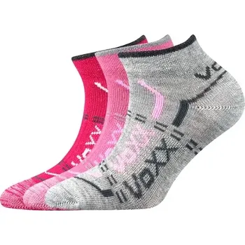 VOXX Ponožky dětské krátké slabé REXÍK 01 bavlněné MIX DÍVČÍ (3&nbsp;páry) 20-24 113635