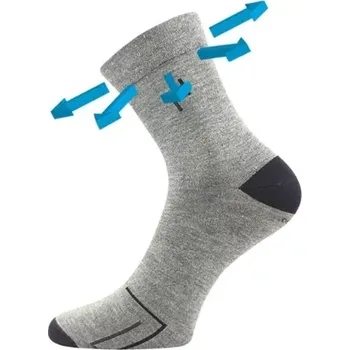 Pánské ponožky LONKA Ponožky medicine bambusové BROGER 01 šedé melé (3&nbsp;páry) 43-46 121034