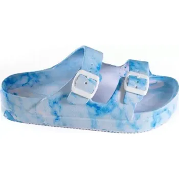 Dámské pantofle Dámské pantofle na platformě v bílo-modré barvě 39