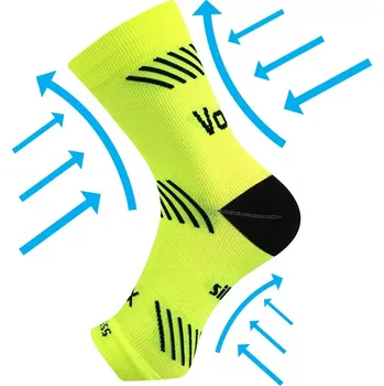 Dámské oblečení VOXX Návlek na kotník kompresní PROTECT s ionty stříbra NEON ŽLUTÝ L-XL 112590