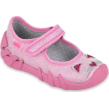 Dívčí obuv BEFADO 109P235 dívčí botičky růžové kočička 21 109P235_21