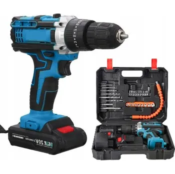 AKU VRTACÍ ŠROUBOVÁK ELEKTRICKÝ ŠROUBOVÁK 20V VÝKONNÝ 50NM LED SVĚTLO