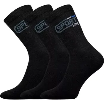 Dámské ponožky BOMA Ponožky silné SPOT 3pár froté ČERNÉ 35-38 111896