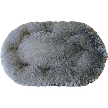 Pelíšek pro psa Polštář pro domácí mazlíčky - šedý s delším vláknem - 80 x 50 cm