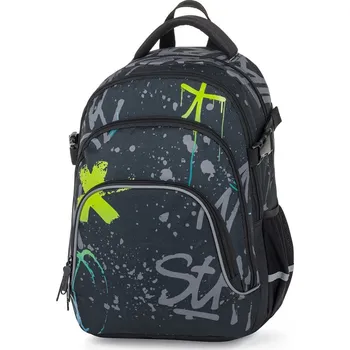 Školní batoh oxybag Studentský batoh + etue OXY Sport Graffiti Blue