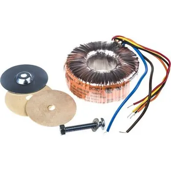 Transformátor Toroidní transformátor, počet výstupů: 2, sekundární napětí: 2 x 15V ac, 4.5kV ac, Měděný vodič, ukončovací vodič, 80