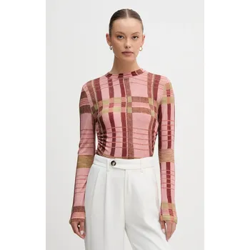 Dámský svetr Vlněný svetr Barbour x Farm Rio LKN1716 růžová 34X, vel. M