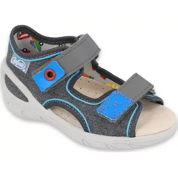 Chlapecké bačkory BEFADO 065P132 SUNNY chlapecké sandálky šedé 23 065P132_23