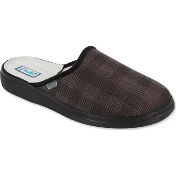 Pánské pantofle BEFADO 132M017 DrORTO pantofle pánské hnědé káro 45 132M017_45