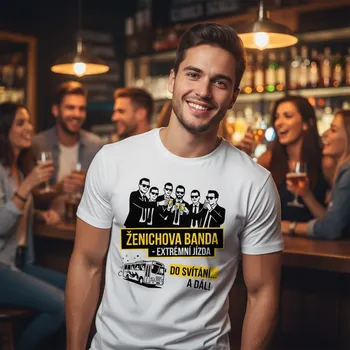 Pánské tričko STRIKER Tričko na rozlučku se svobodou extrémní jízda Barva: Bílá, Velikost: M