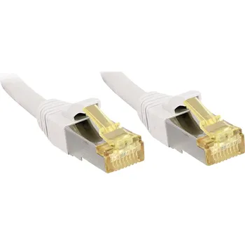 Datový kabel LINDY 47329 RJ45 síťové kabely, propojovací kabely CAT 6a (surový kabel CAT 7) S/FTP 15.00 m bílá s ochranou 1 ks