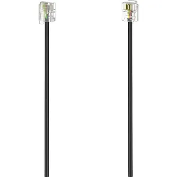 Hama telefonní kabel [1x RJ11 zástrčka 6p4c - 1x RJ11 zástrčka 6p4c] 3 m černá