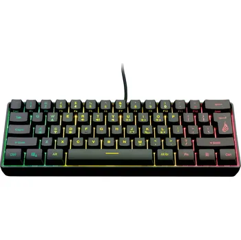 Klávesnice Surefire Gaming KingPin X1 kabelový, USB herní klávesnice US anglická, QWERTY černá s podsvícením, tlačítka multimédií