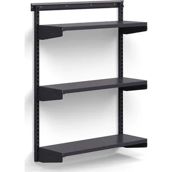 police Nástěnný regál RELY, plechové police, 1221x900x300 mm, antracitová