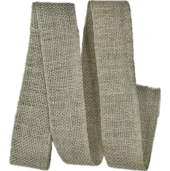 Stuha Stuha lněná Nature Basic – přírodní odstín 25mm x 2m (11,-Kč/m) (Stuha lněná, barva přírodní, oboustranná, rustikální, biologicky odbouratelná – GoGreen)