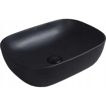 Umyvadlo na desku Rebiko keramické černé obdélníkové 46x32 cm