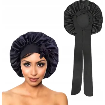 Čepice Saténová čepice na vlasy na spaní Ochranná noční pro péči o vlasy Zavazovací