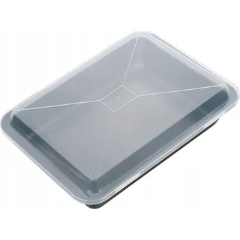 Plech na pečení Plech na pečení hluboký s plastovým poklopem DELÍCIA 36 x 25 cm