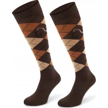 Jezdecké oblečení Bavlněné jezdecké podkolenky s kosočtverci Comodo vel. 35-38