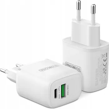 Duzzona síťová nabíječka 30W PD QC3.0 USB Typ C / USB bílá (T2)