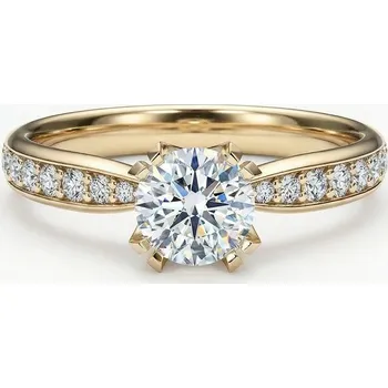 Prsten Korbička Šperky ZÁSNUBNÍ PRSTEN LOVE 015 - Zirkon -bílé zlato/žluté zlato/červené zlato