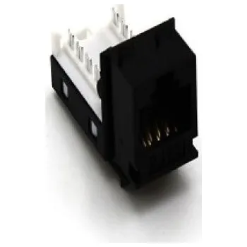 Konektor Keystone jack Tool-less Cat 6 UTP Black