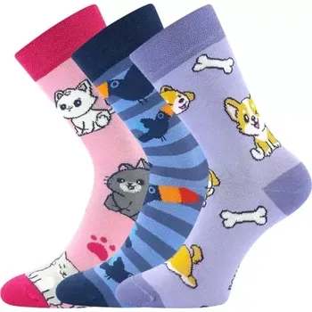 Dívčí oblečení BOMA Ponožky dětské KAITO s obrázky DÍVČÍ mix F (3&nbsp;páry) 35-38 126219