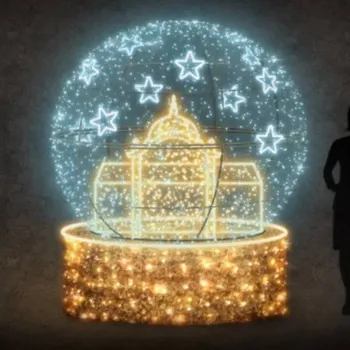 Velikonoční dekorace LED světelné sněžítko, 180 x 220 cm, 36V, 98W, z 5 dílů