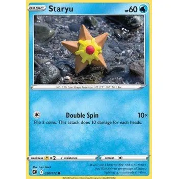 Volný čas Pokémon BRS 030/172 Staryu - Brilliant Stars Stav: Near Mint, Verze: REVERSE HOLO