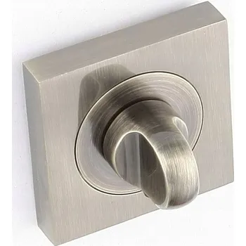 Dveřní kování Interiérová klika Kuchinox Čtvercová rozeta, Klika se zámkem WC