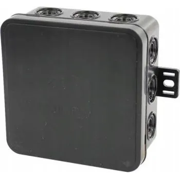 Elektroinstalační krabice VIPLAST hermetická elektroinstalační krabice na stěnu s klipem IP54 85x85x41 mm černá 1 Ks