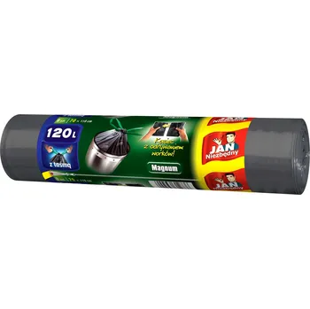 Pytle na odpadky Pytle na odpad Jan Niezbędny Magnum FlexStrong se stahovací páskou 120 l 8 ks