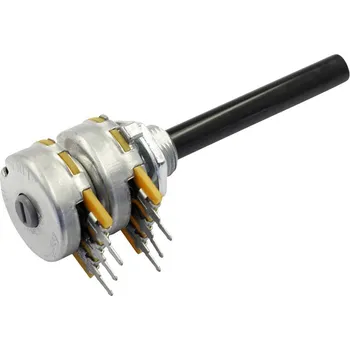 Potenciometr OMEG PC2G20BU CEBS F1 L:50 A4,7K otočný potenciometr, Stereo, 0.2 W, 4.7 kΩ, 1 ks