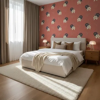 Tapeta Samolepicí tapeta květiny, čokoládově hnědá (45 cm) – kód 0033S